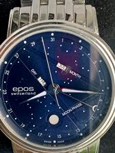Epos triple date, automatic moonphase calendar watch